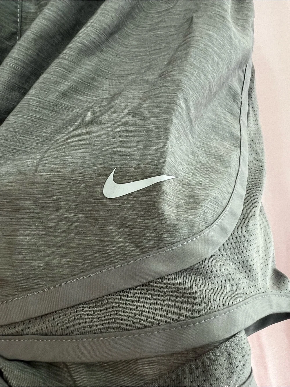 Nike Gray Women's Athletic Running Shorts with Swoosh